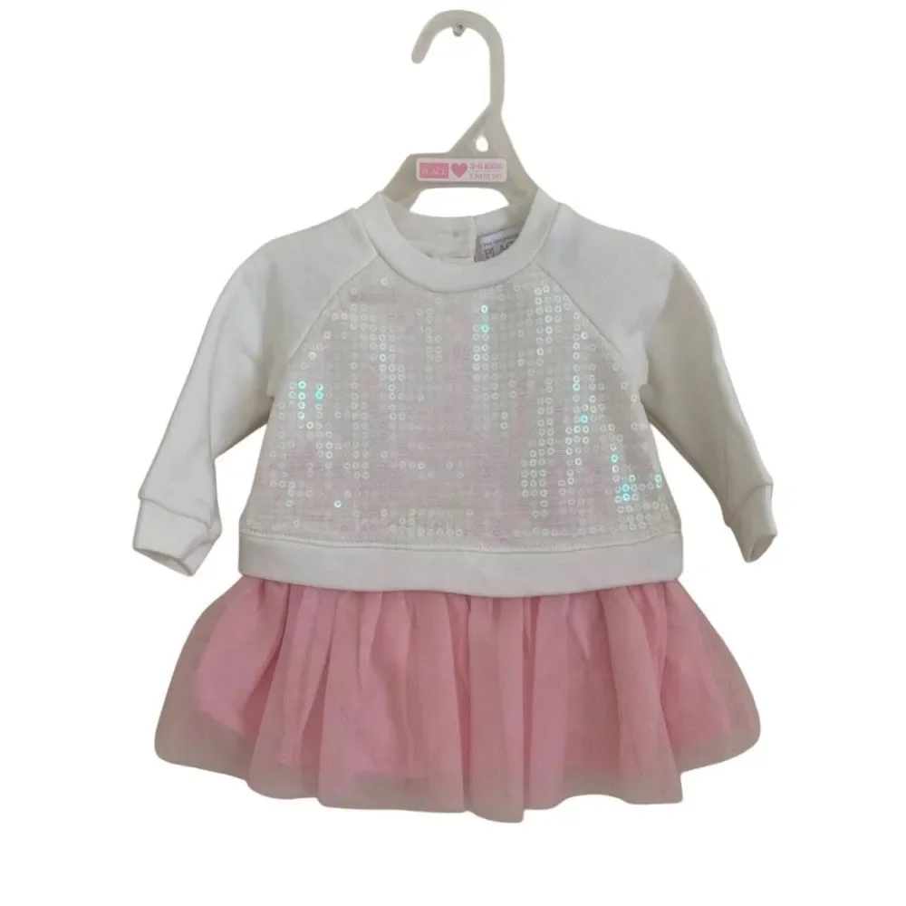 Children’s Place | Tutu Sequin Sweatshirt Dress, 3-6M